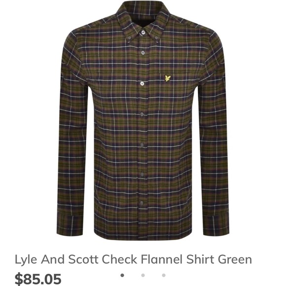 Lyle & Scott Checkered Long Sleeve Button Down Shirt - Picture 1 of 7